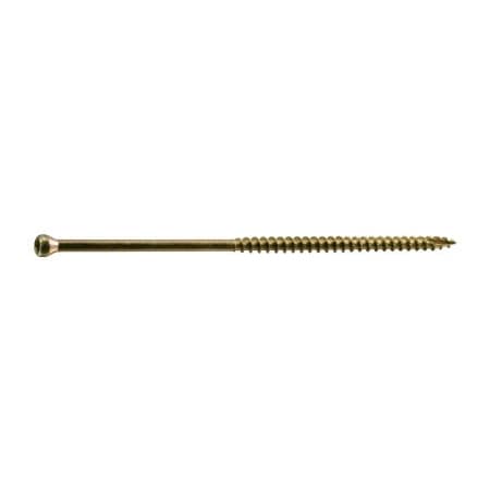 Saberdrive Wood Screw, #9, 5 in, Zinc Yellow Steel Trim Head Torx Drive, 57 PK 52520
